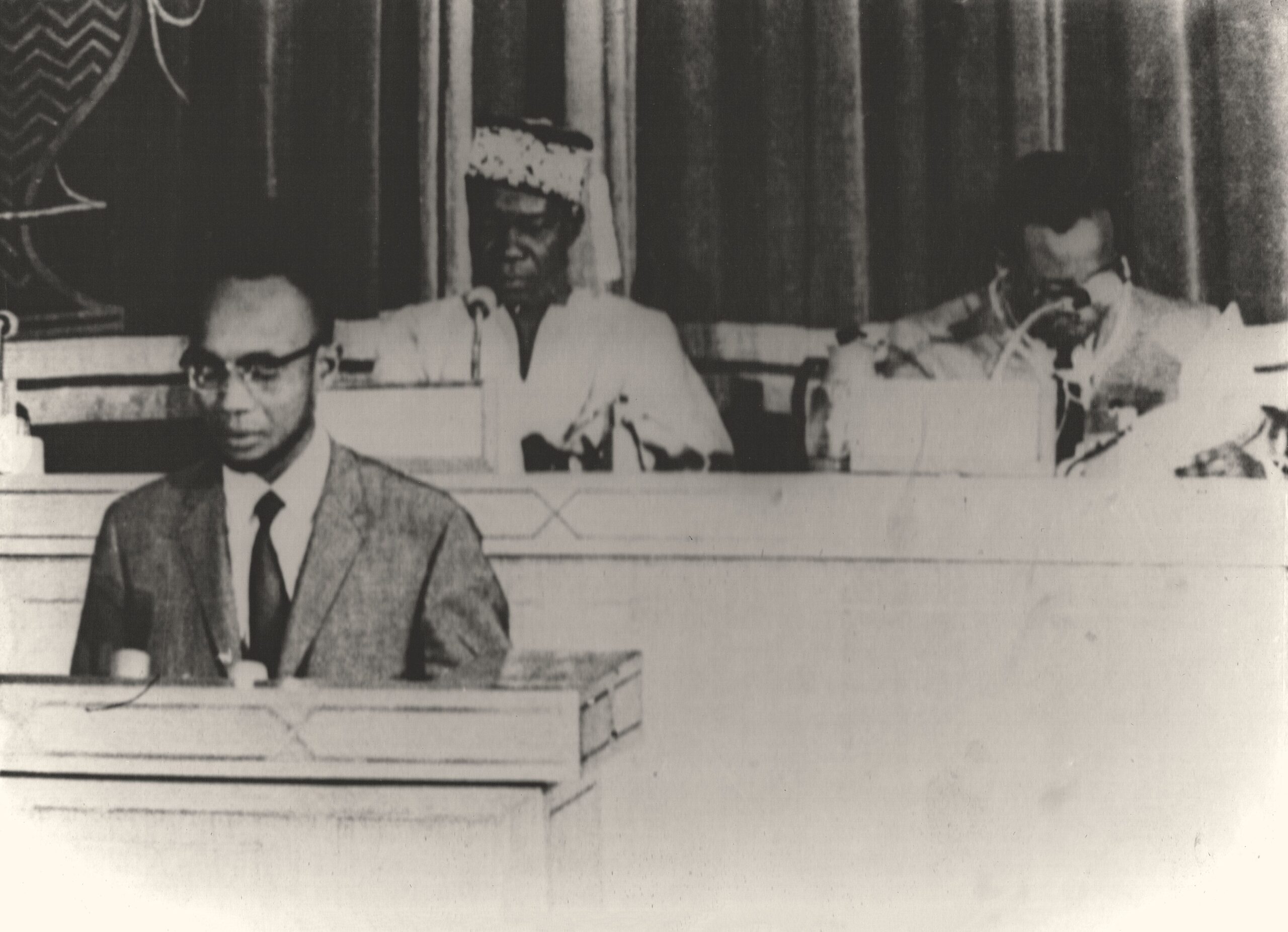 Amilcar Cabral numa reunião internacional