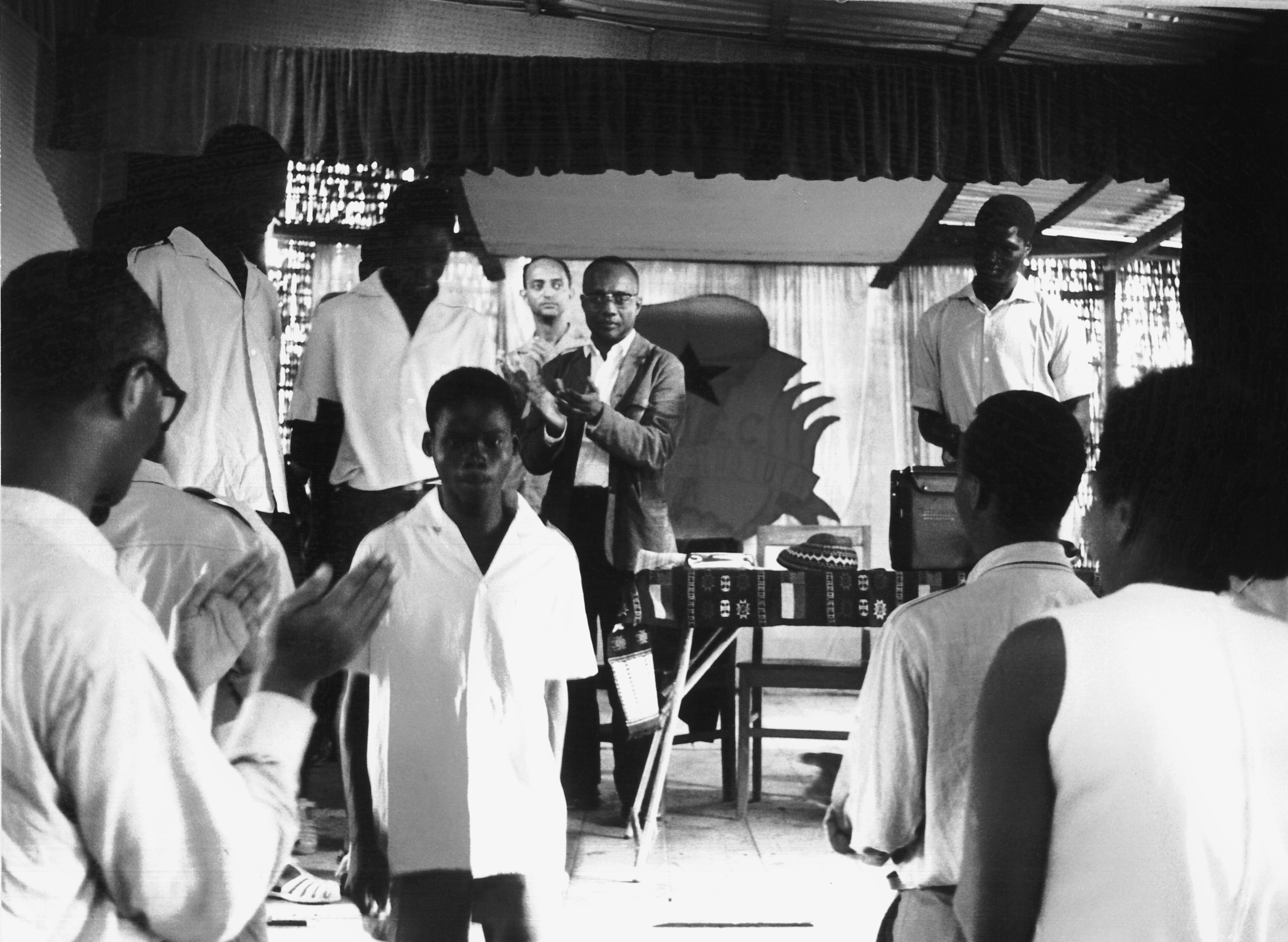 Escola piloto para jovens em Conakry, visita de Amilcar Cabral.1971